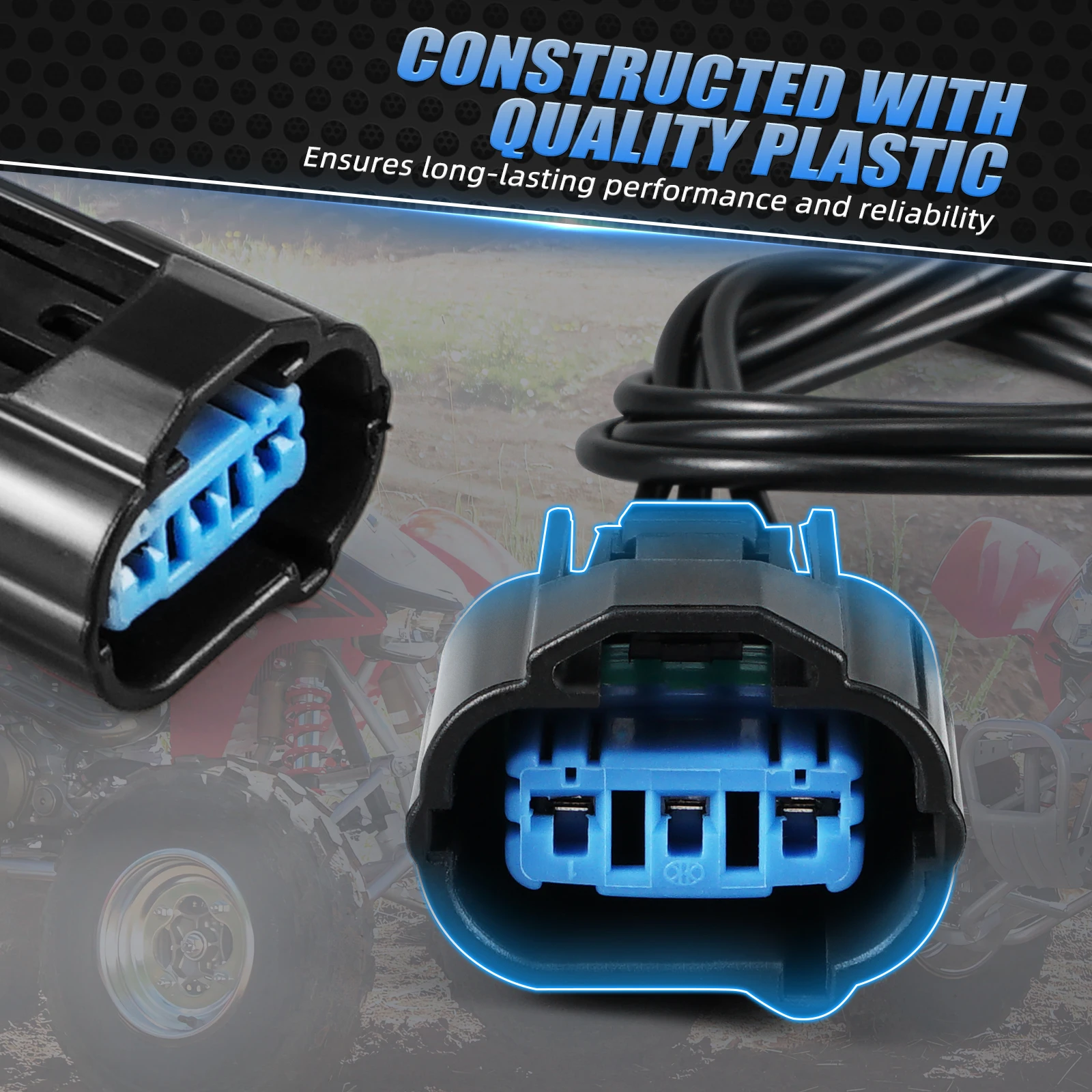 NICECNC Für Honda TRX450ER 2006–2014 2010 2011 TRX450R 2006–2009 Rücklicht-Anschluss, Zopf, ATV-Teil 33700-HP1-601 Ersatz – Detail 5