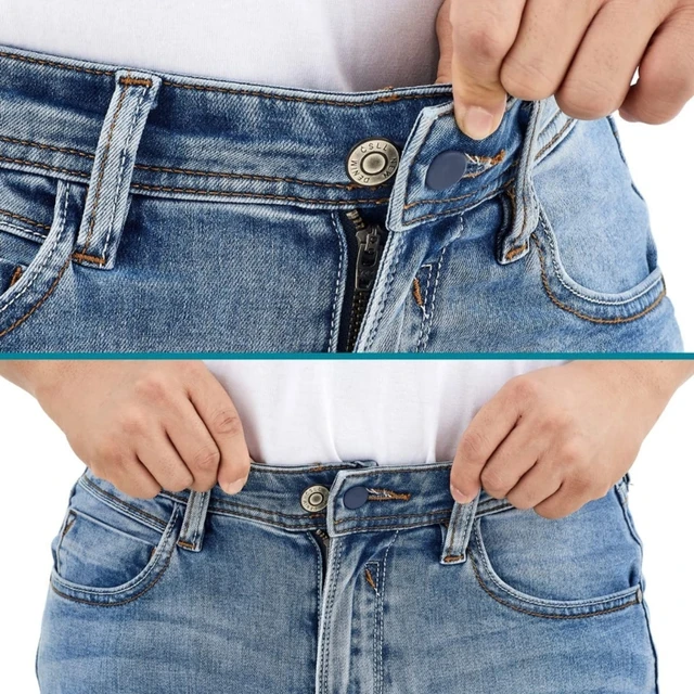 Button Extender For Trousers, 12pcs Waist Extenders For Mens Women, Jean  Button Extender Waistband Extender Jeans Retractable Button