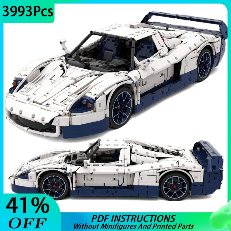 

MEW MOC White Supercar MC12 Technical Car 1:8 Model Building blocks DIY Assemble Vehicle Bricks Children Toys Birthday Gifts