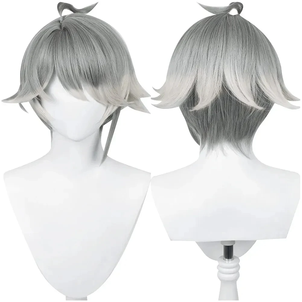 

Game Genshin Impact Alhaitham Cosplay Wig 30cm Gradation Short Hair Heat Resistant Synthetic Halloween Party Accessories Props