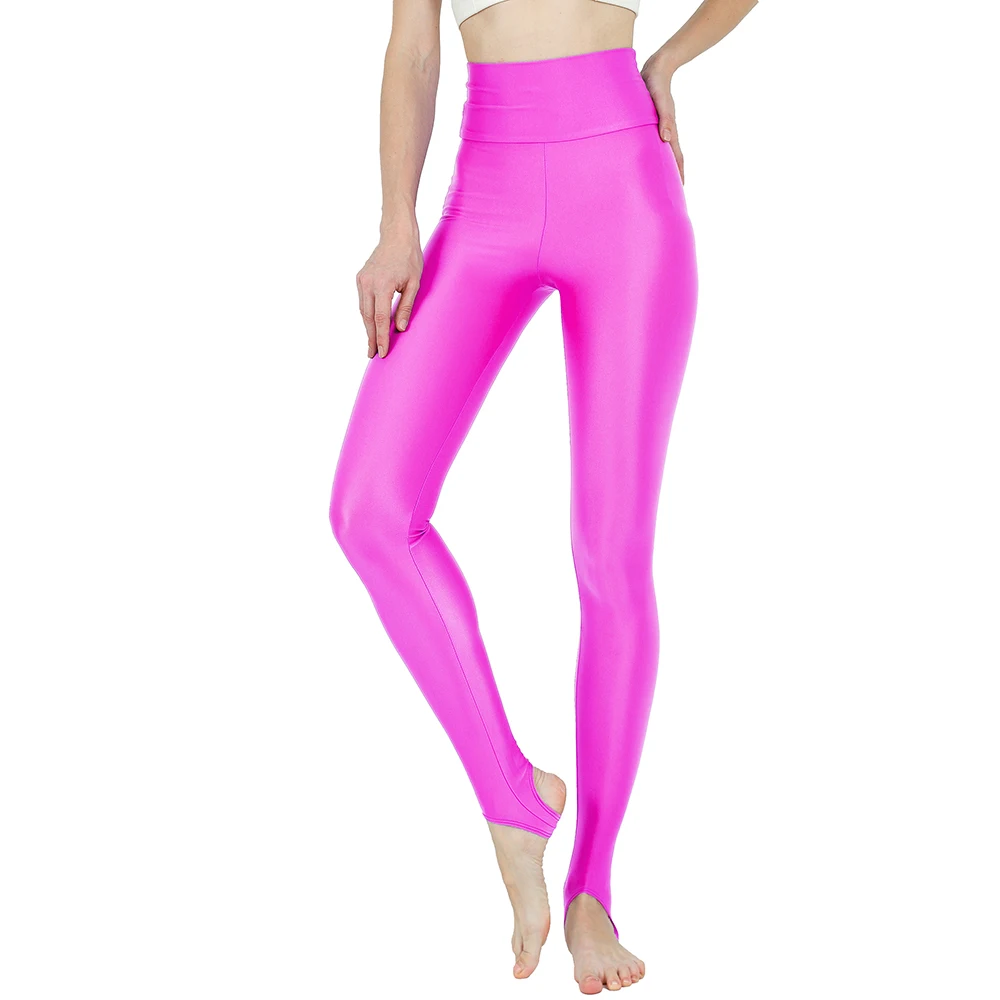 AOYLISEY Women Dance High Waisted Leisure Leggings With Stirrup Skinny Plus Size Spandex Elastic Fitness Spring Workout Pants
