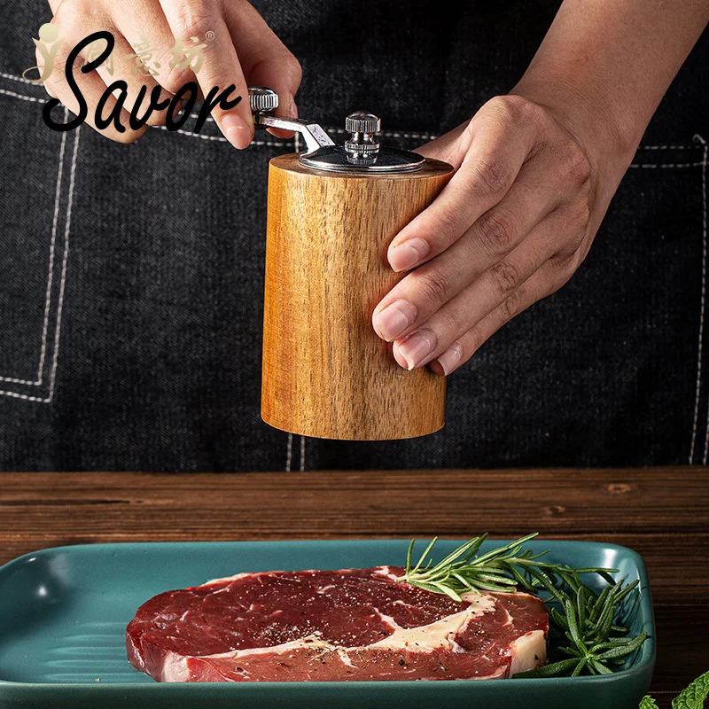 

Hand Crank Pepper Grinders Manual Salt and Pepper Mills Spice Pepper Mills with Adjustable Ceramic Grinders