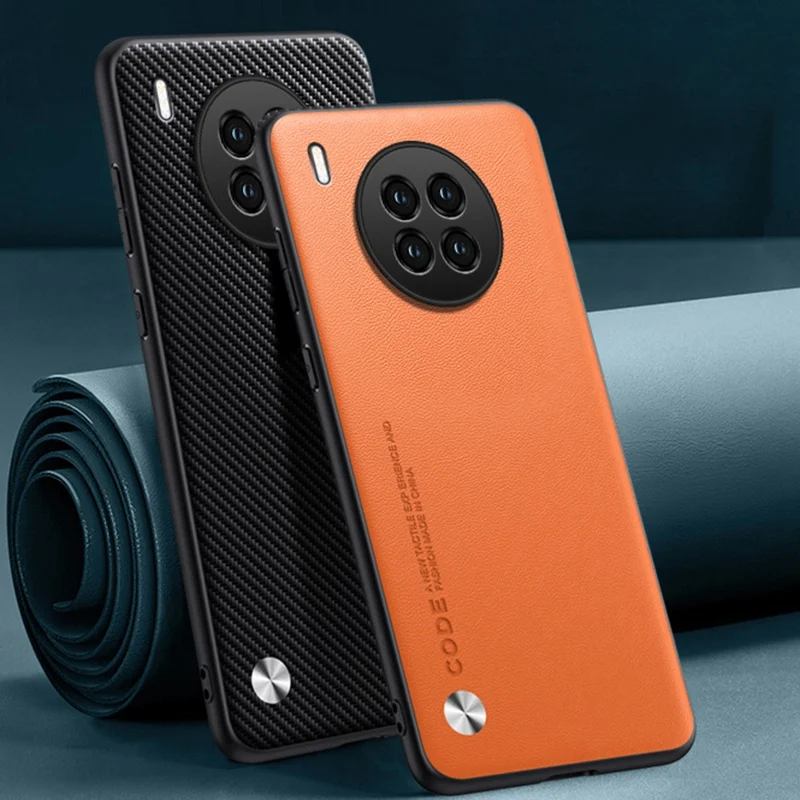 Deluxe PU Leather Matte Silicone Phone Case with Full Camera Protection