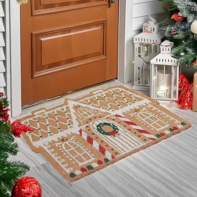 VIKAMA Christmas Gingerbread House Floor Mat 2