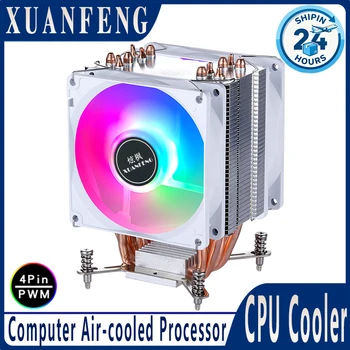 Tower Type Radiator Processor 2/4/6 Heat Pipe Air-cooled CPU Cooler White Fan mute Install slots LGA2011 2066 2099 xeon x79 x99 1