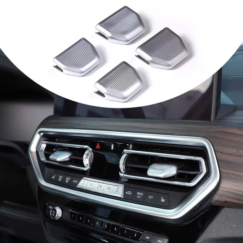 

ABS Silver Car Dashboard Air Outlet Vent Rod Cover Decorative Cap Trim For BMW X3 G01 X4 G02 2022-2023 Auto Accessories
