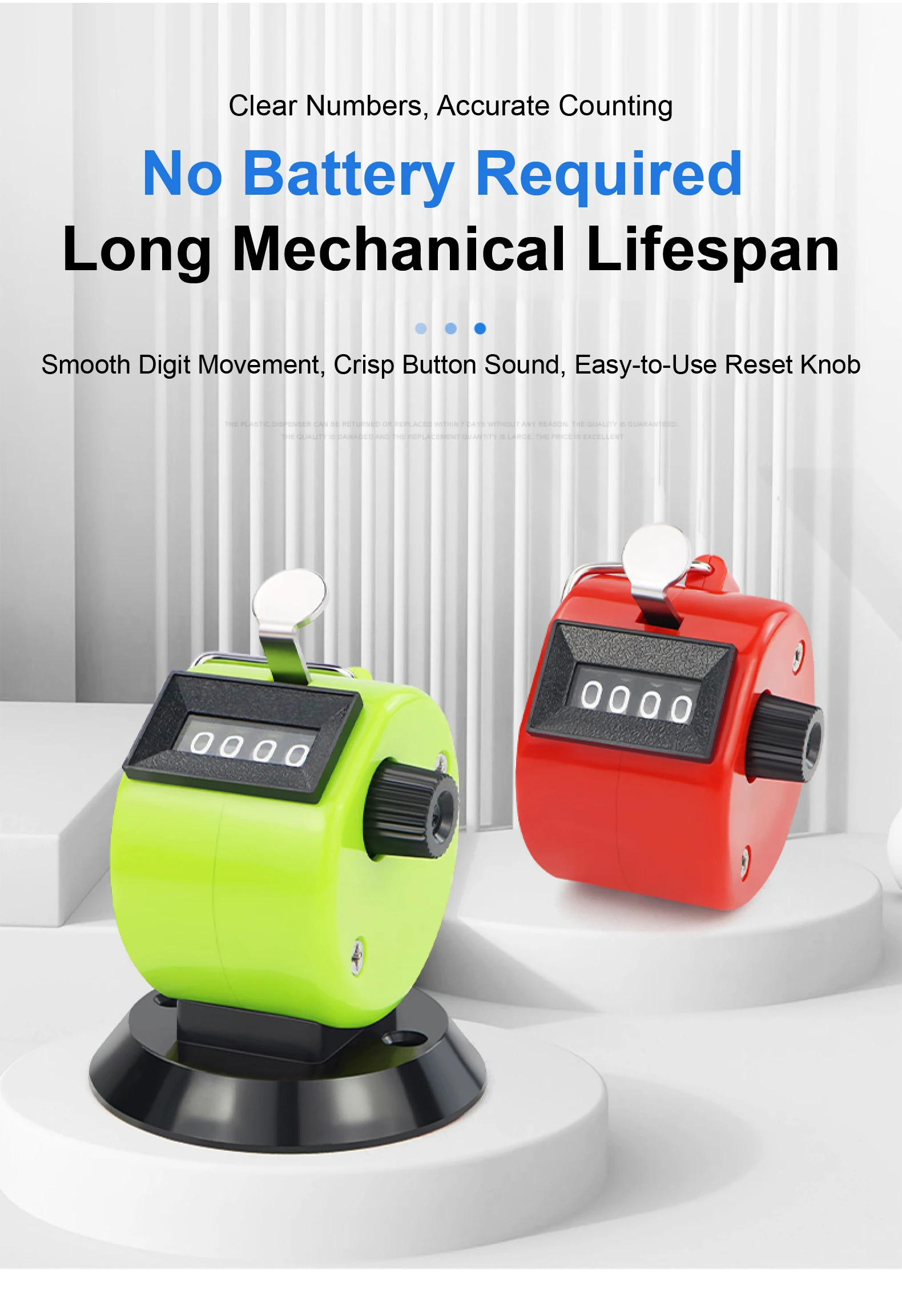 4 Digit Manual Tally Clicker Counter Handheld Mechanical People Crowd Passenger