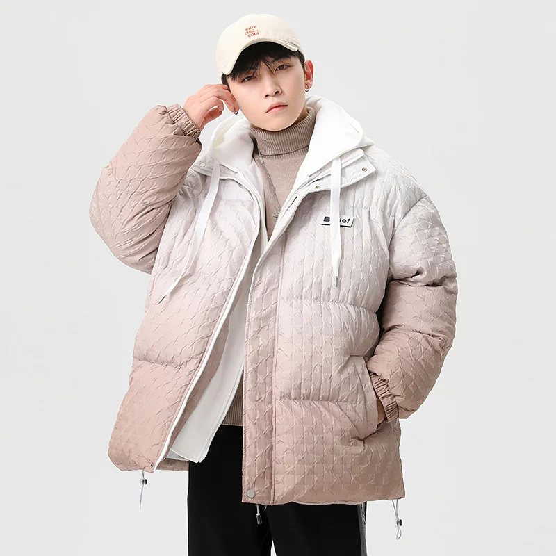 CAAYU 2022 Winter Down Jacket Men's Hip Hop Harajuku Oversized Body Warmer Coat Japanese Streetwear Windproof Outwear Coat Male