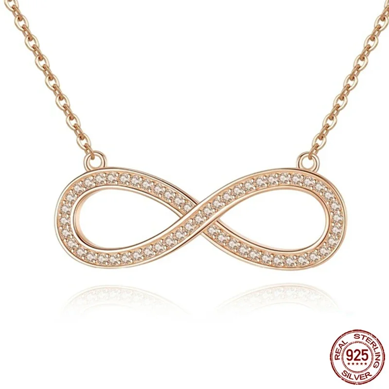 TONGZHE 925 Sterling Silver Jewelry Pendant Necklace CZ Letter Decoration Jewelry Chokers Necklaces For Women Colar Gift Sale