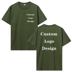 Personalized Men's Cotton T - Shirt with Custom Design - S (Army Green)