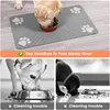 Pet Feeding Mat-Absorbent Dog Mat for Food and Water Bowl-No Stains Quick Dry Dog Water Dispenser Mat-Dog Feeding Supplies 3