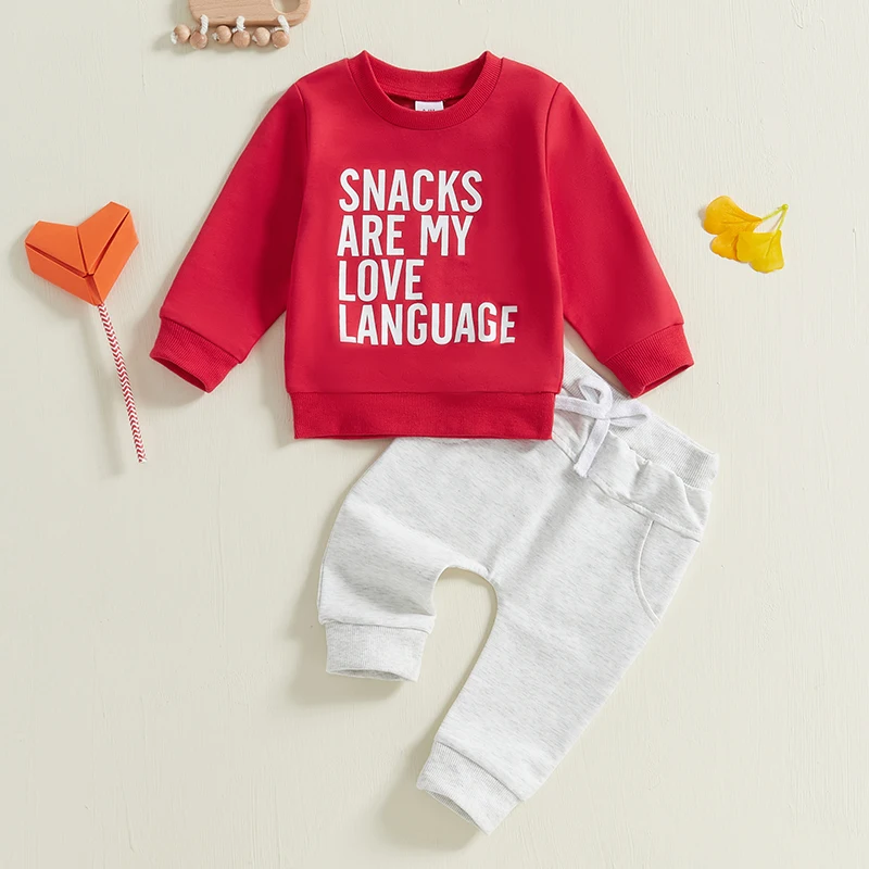 Baby Boys Valentine’s Sweatshirt Set 6