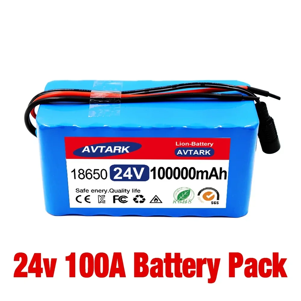 

2024 Upgrade 24V 100Ah Electric Bike Moped 7S3P 18650 Li-ion Battery Pack Electric Scooter Li-Ion Battery Pack + 2A Charger