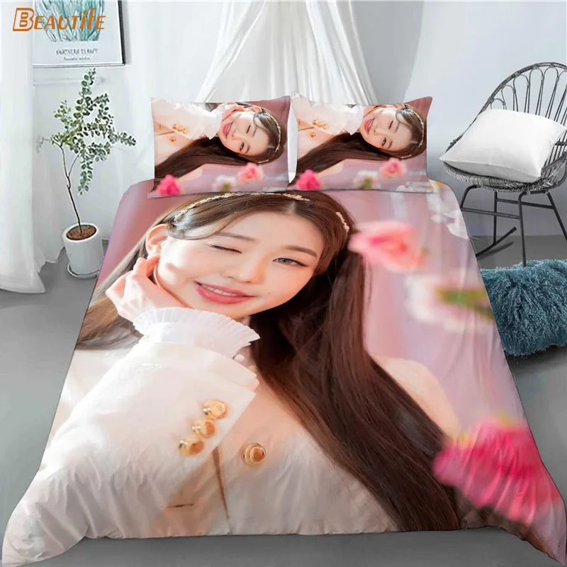 Custom IVE Jang Wonyoung 3 Pcs Duvet Cover Set Fashion Bedding Sets Comforter Duvet Cover Pillowcase Home Textiles 0505 6