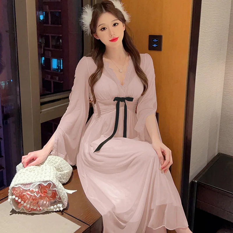 الربيع والصيف جديد السيدة كبار لطيف الحلو ثوب النو...