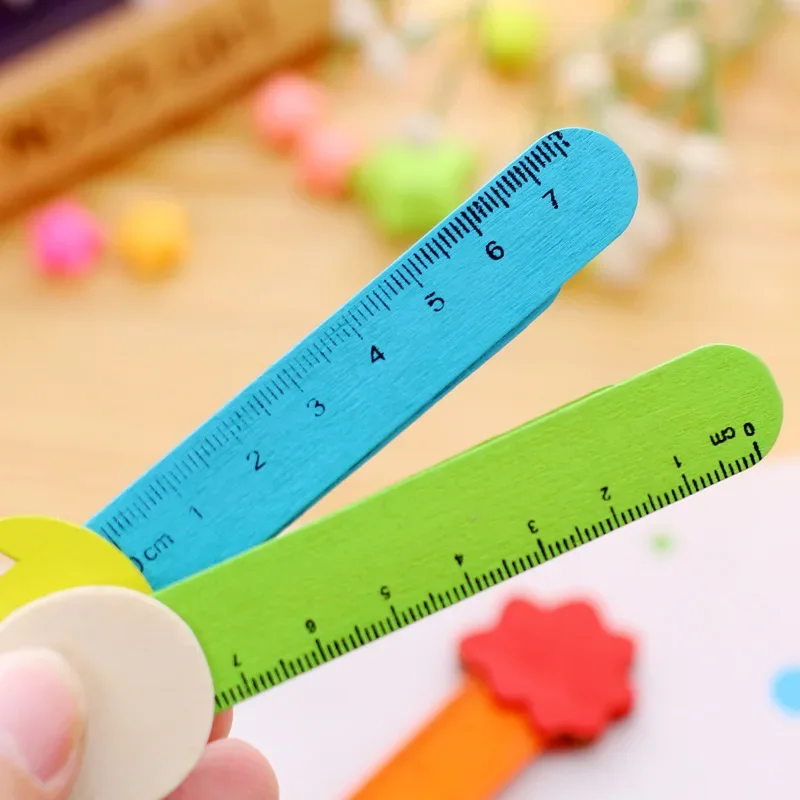 Cute Cartoon Animal Bookmark with Scale Wood Bookmarks Kawaii Stationery Zakka School Supplie Papelaria Kids Gift 4pcs/lot