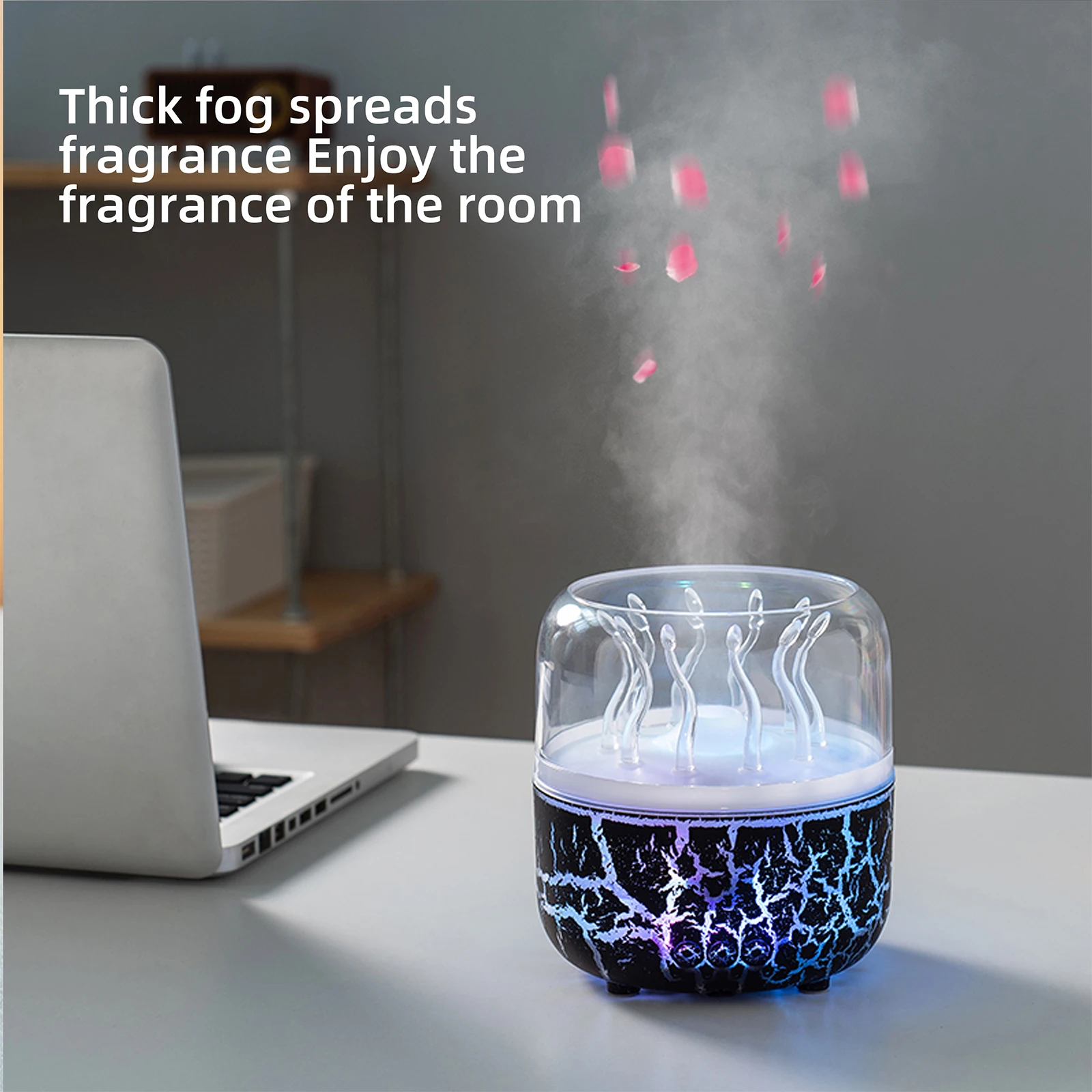 280ml Jellyfish Air Humidifier with Timer Essential Oil Diffuser Aromatherapy Jellyfish Diffusers for Home Bedroom Spa Office