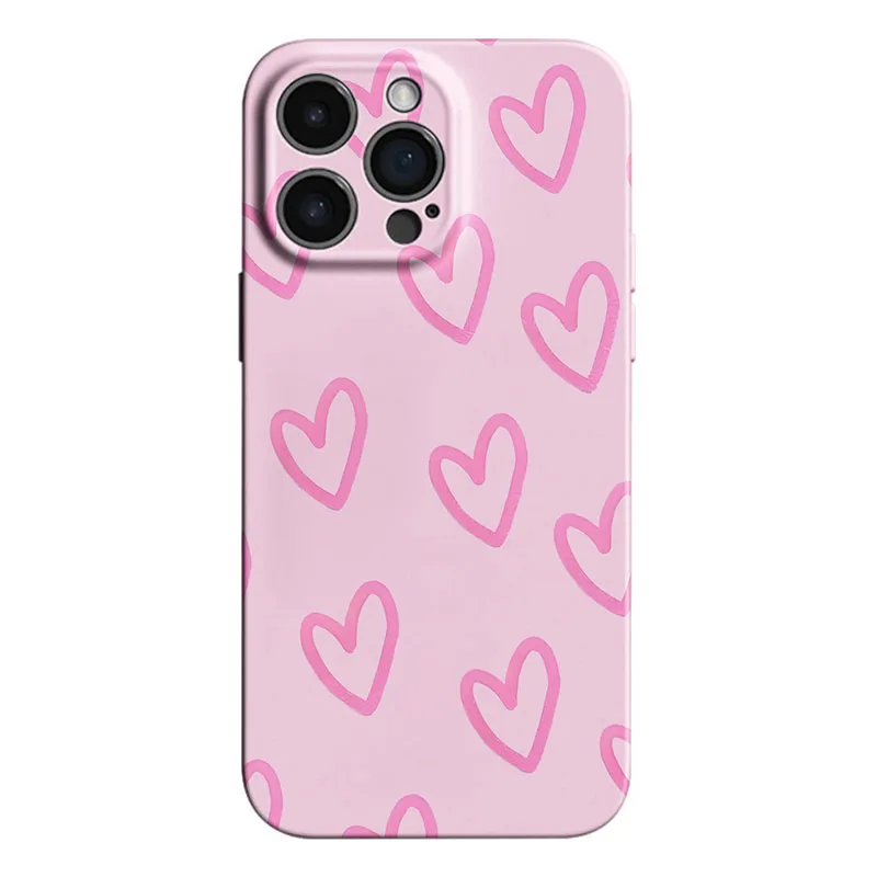 Hard Plastic Love Heart Phone Case - Durable Protective Cover