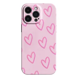 Hard Plastic Love Heart Phone Case - Durable Protective Cover for Honor 30S (JSS070)