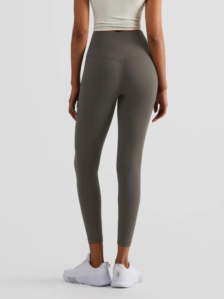 Solid Color soft Women Sport Pant Tight Butter High Waist Yoga Legging Athletic Gym Comprehensive Training Jog Back Waist Pocket sports leggings,sports pants,yoga pants,female tights