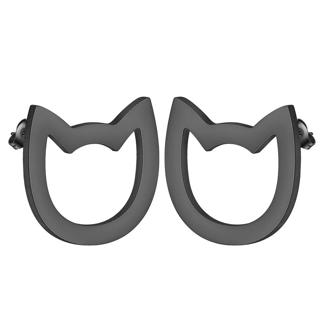 Stainless Steel Stud Earrings Women Jewelry Cute Animal Lover Cat Earring - PeticaDeals
