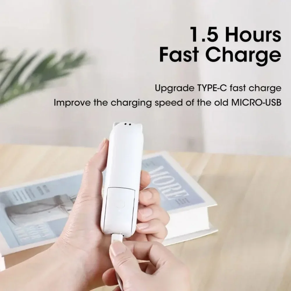 Portable Mini Fan USB Rechargeable 3-Speed Adjustable Foldable Handheld For Women Travel Outdoor 2000mAh Pocket Power Bank