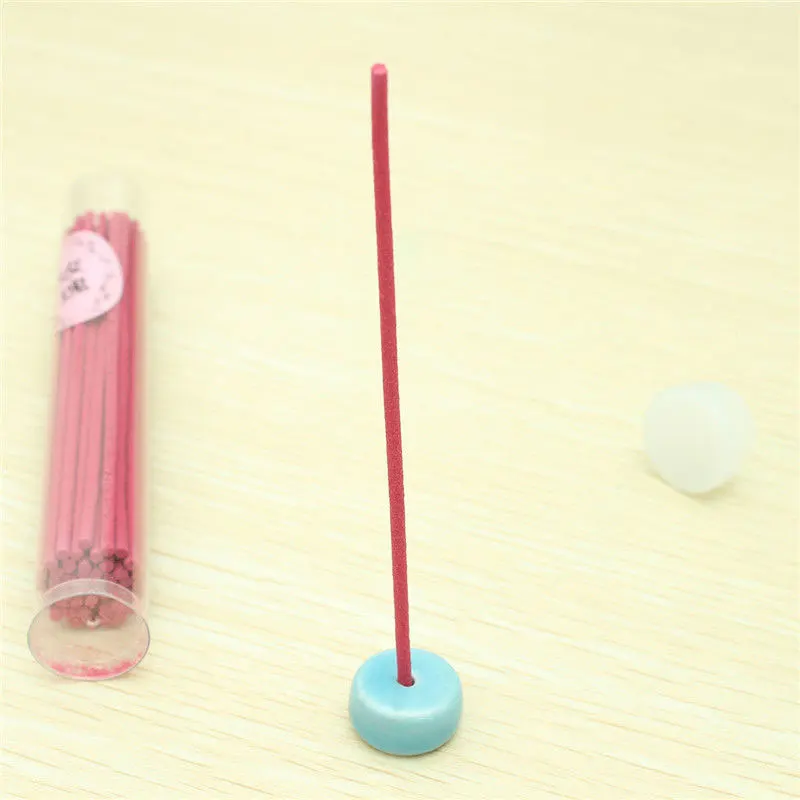 Incense Sticks 60Sticks Incense Burner Natural Aroma Purifying Air Lavender Rose Freshener Aromatherapy Meditation Household