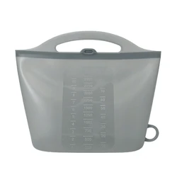 Large Capacity Reusable Silicone Storage Bag - Foldable & High Temperature Resistant (GRAY)