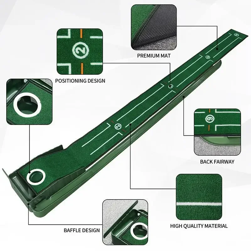 Mini Golf Green Putter Mat Portable Indoor and Outdoor Golf Practitioner PM015 2