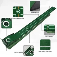 Mini Golf Green Putter Mat Portable Indoor and Outdoor Golf Practitioner PM015 2
