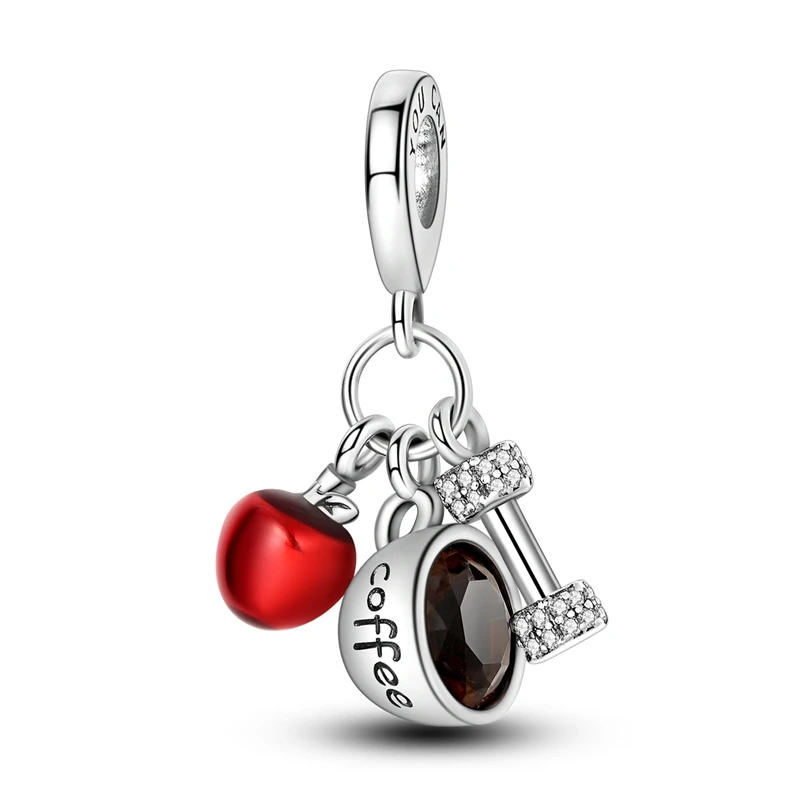 Charms passen Qikaola 925 Original-Armband, rote Serie, Motorrad-Gepäck, Silber-Charms, Perlen für Frauen, glücklicher Geburtstag, Schmuck, Geschenk – Detail 25