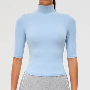Magliette da Yoga Top Sportivo a Maniche Corte per Donna Abbigliamento da Palestra Camicia da Yoga Abbigliamento da Corsa Traspirante Top Sportivo