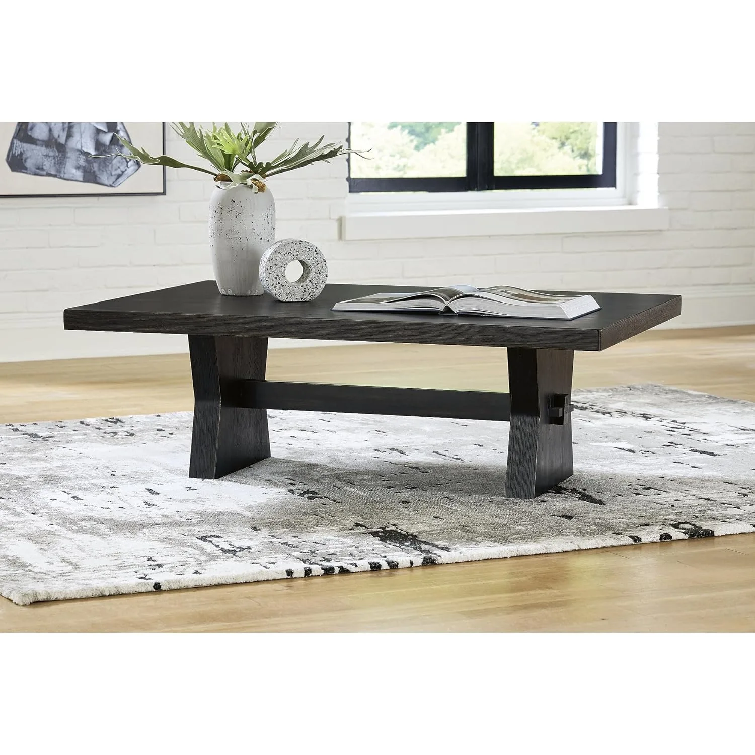 Galliden Coffee Table, 54" W x 36" D x 18" H, Black