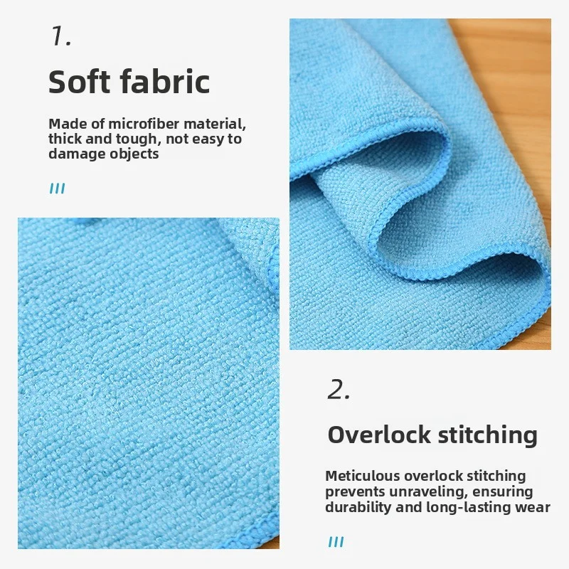 1Pcs Random Color 30X30cm Home Use Clean Kitchen Dishwashing Cloth Thickened Microfiber Absorb Water Towels Table Cleaning Cloth