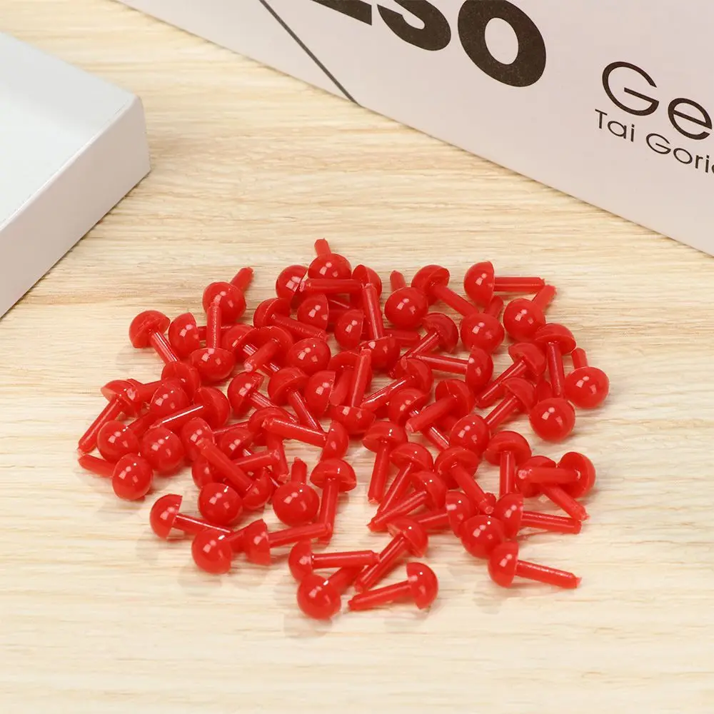 100Pcs Safety Oval Nose Plastic Stuffed Doll Eyes 3mm/4mm/5mm/6mm Plush Doll Eyes Safety Round Nose Animals Noses Accessories 2