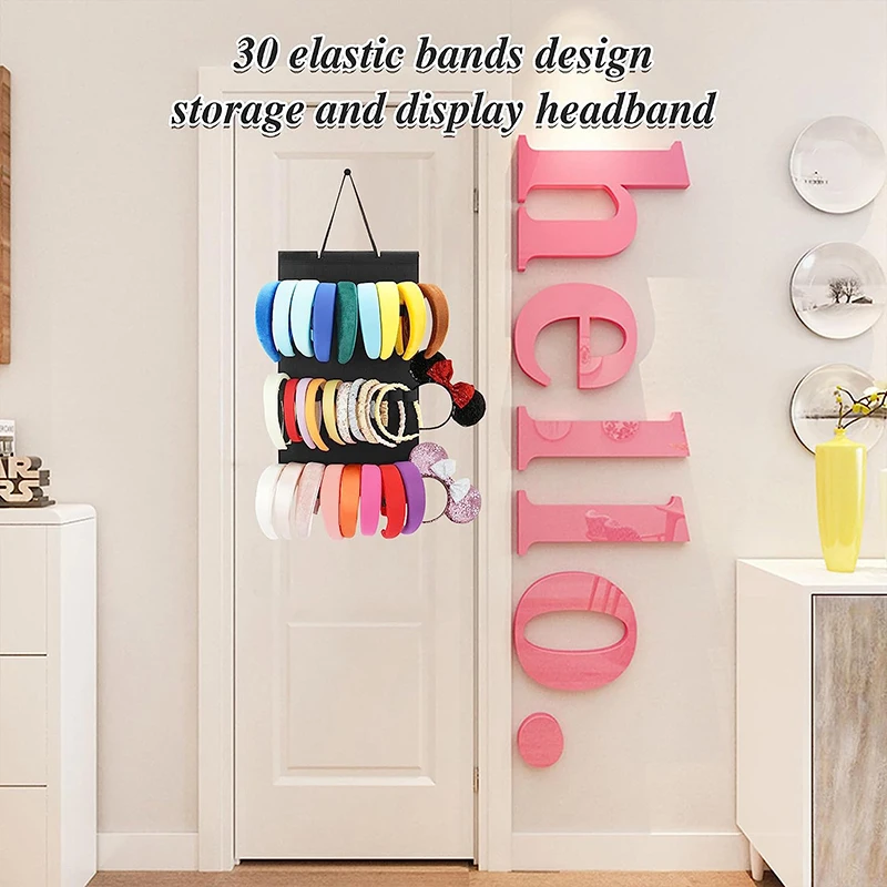 

Hanging Wall Headband Holder For Women Girls Felt Headbands Organizer Hair Bow Storage Hairpins Hair Accessories Display Stand