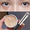 3 Colors Concealer Palette Eyeshadow Base Palette Matte Contour Concealer With Brush Covering For Dark Circles Concealer Cream 4