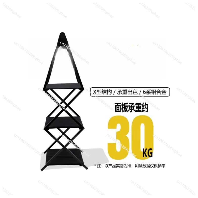 야외 캠핑장용 새롭고 간편한 수납 접이식 후크형 다층 랙