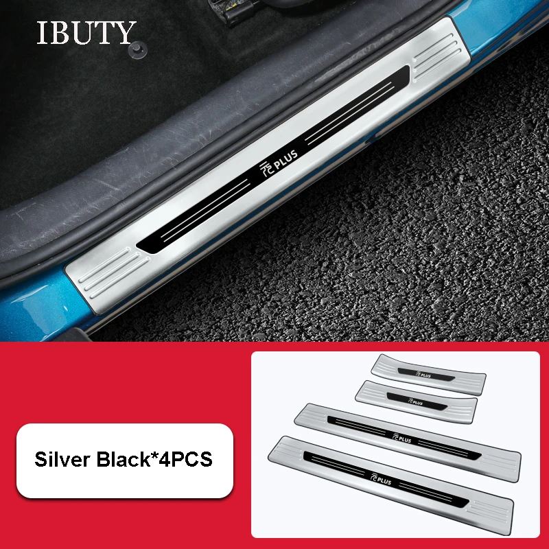 

For BYD Atto 3 Yuan Plus 2022 Car Door Sill Protector Outer Threshold Strip Cover Anti-stomping Anti-scratch Guard Trims