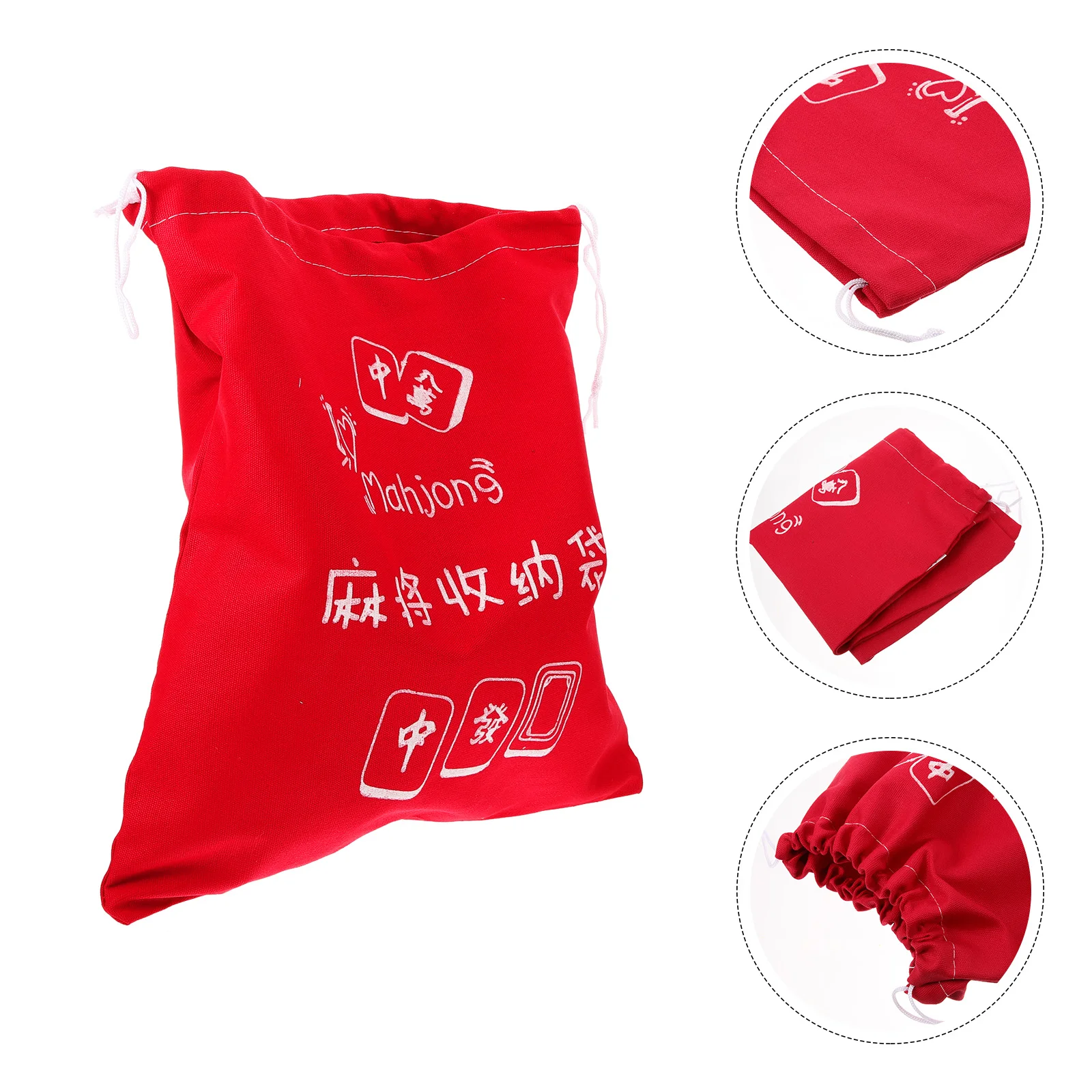 

Mahjong Storage Bag Container Organizers Drawstring Holder Bags Gift Reusable Fabric