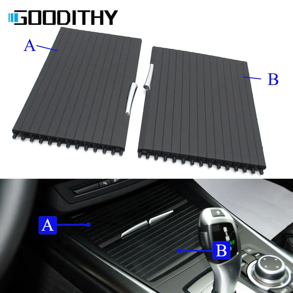 For BMW X5 X6 E70 E71 E72 Front Console Cup Holder Sliding Shutters
