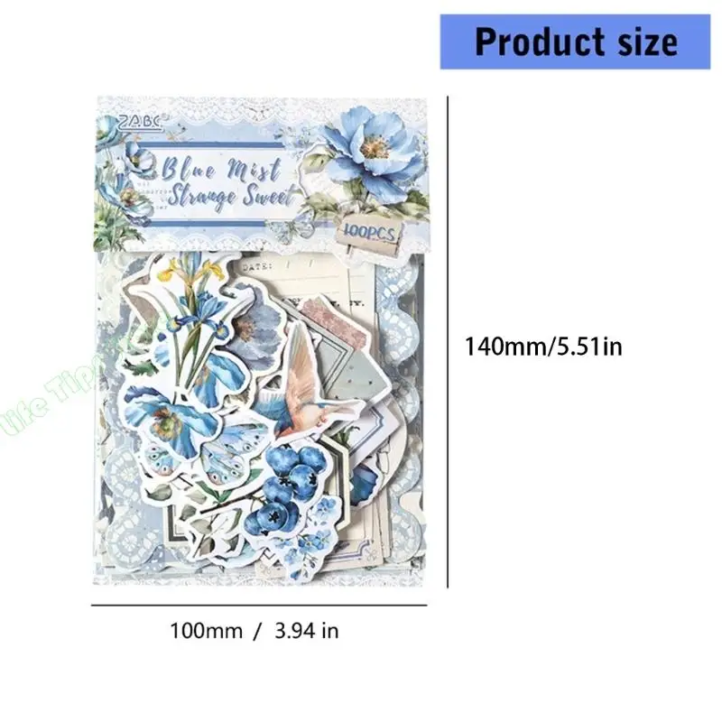 G5AB Retro Florals 스크랩북 스티커 세트는 저널링 프로젝트 및 창의적인 선물을 위한 우아한 꽃 디자인으로 구성되어 있습니다.
