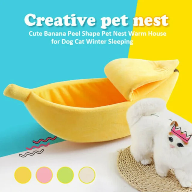 Banana Cat Bed House Cute Funny Cozy Cat Mat Beds Warm Durable Portable Pet Basket Kennel Dog Cushion Cat Supplies Multicolor Banana Cat Bed House Cute Funny Cozy Cat Mat Beds Warm Durable Portable Pet Basket Kennel Dog Cushion Cat Supplies Multicolor