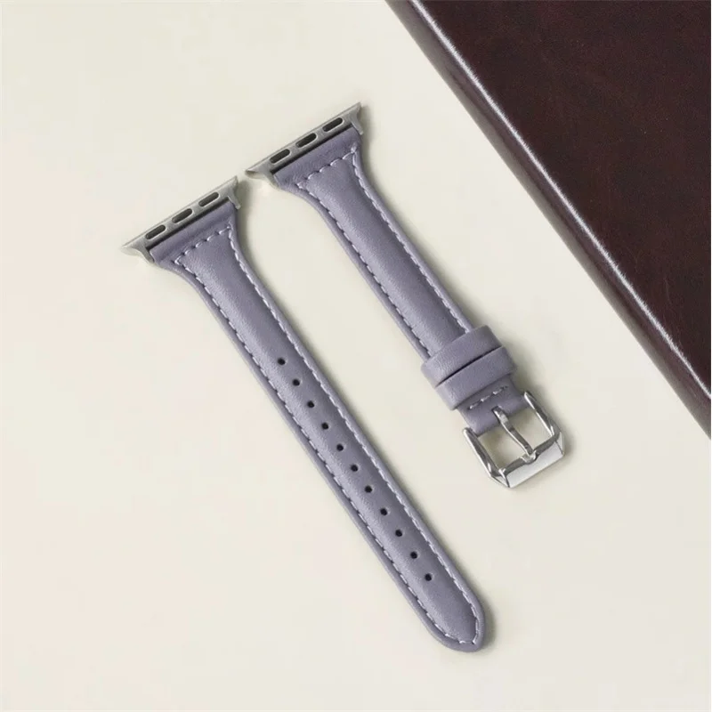 Elegant Leather Slim Watch Strap - Premium Design