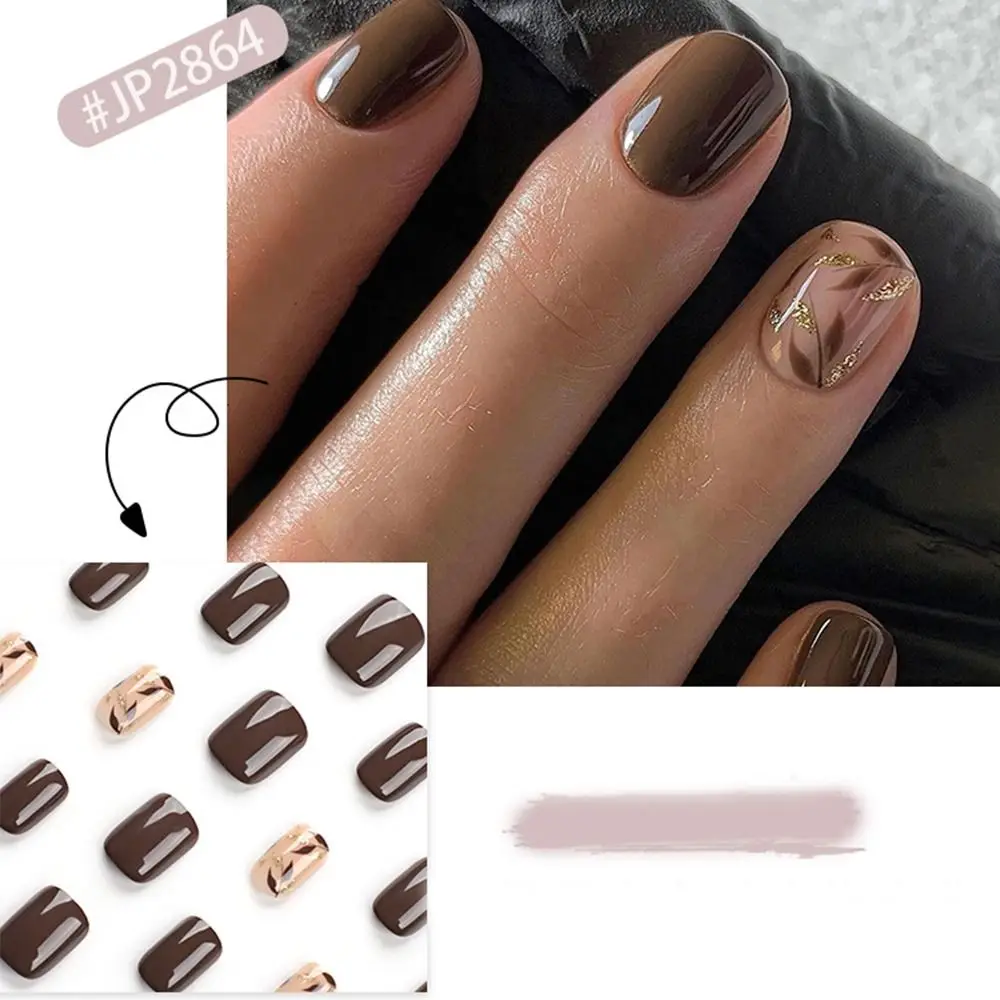 Fake Nails French Nails Nail Tips False Nails False Nail Tips 24pcs Short Round