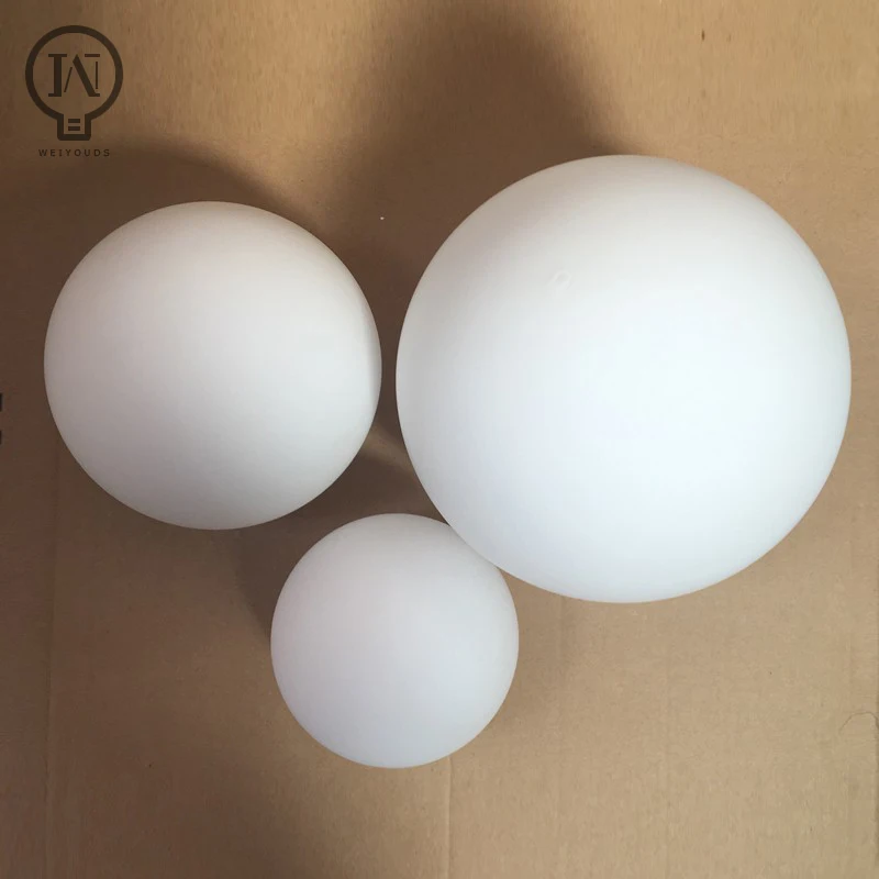 White Glass Lamp Shade, Milky Globe Lampshades Fitting Lamp, D10cm D12cm D15cm D20cm D25cm Round Light Cover, Pantalla Lampara