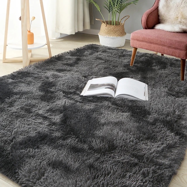 Gray Carpet for Living Room Plush Rug Bed Room Floor Fluffy Mats Anti-slip Home Decor Rugs Soft Velvet Carpets Kids Room Blanket 1
