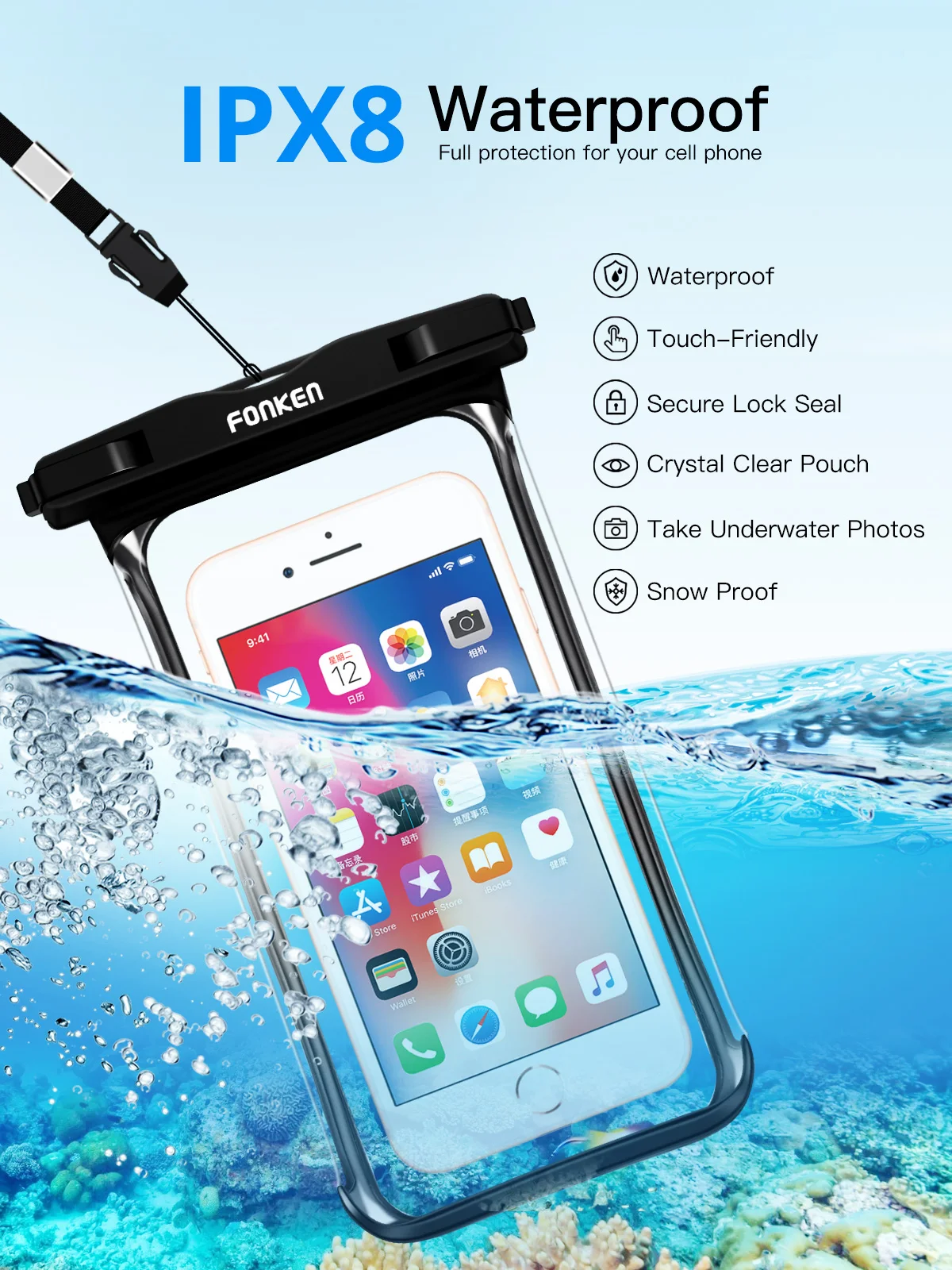 Universal Waterproof Bag Case Cell Phone Pouch Case Water Proof Underwater  Dry B | eBay