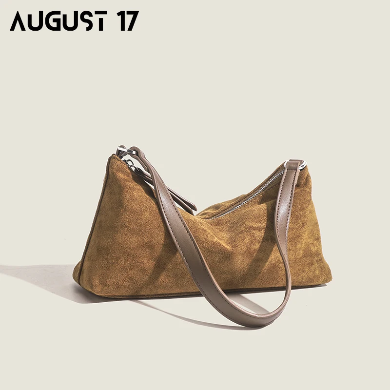 

Luxurious Peach Skin Shoulder Winter Premium Armpit Bag Crescent Moon Mini Portable Tote Bags Small Purses Fashion Item Handbag