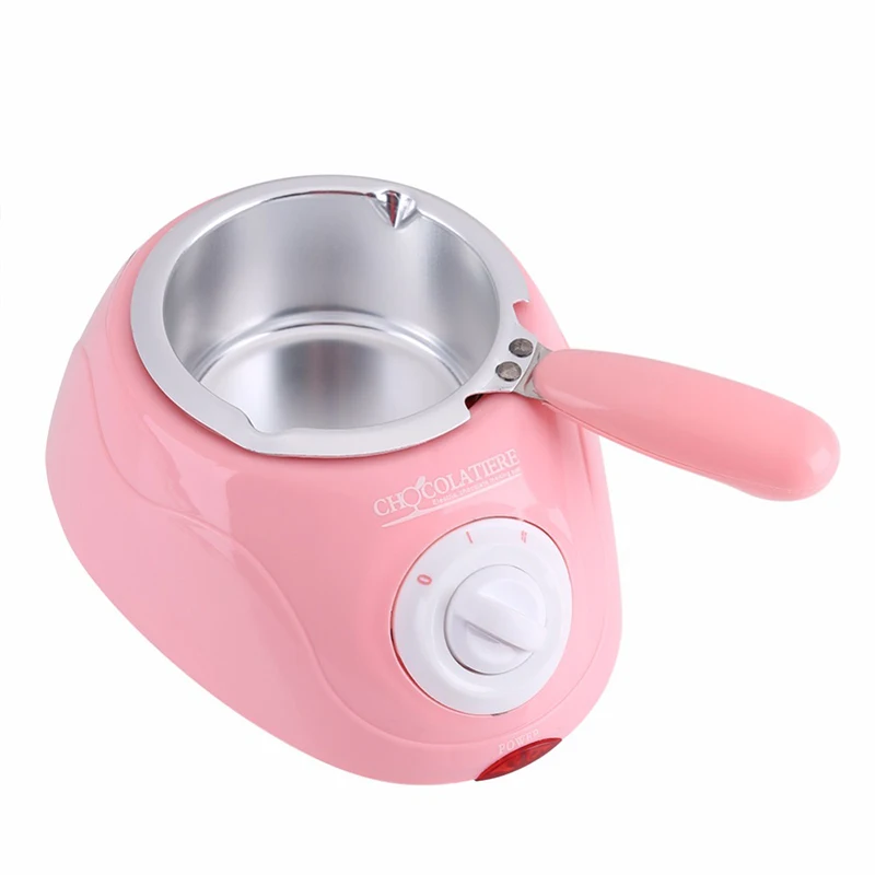 1/2/3PCS Durable Stainless steel&Plastic Hot Chocolate Melting Pot Electric Fondue Melter Machine Set Tool EU plug